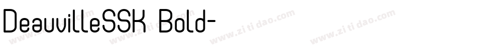 DeauvilleSSK Bold字体转换